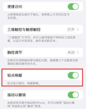 福鼎苹果授权维修站分享iPhone轻点无法唤醒怎么办 