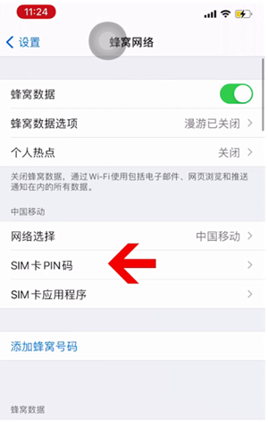 福鼎苹果14维修网分享如何给iPhone14的SIM卡设置密码 